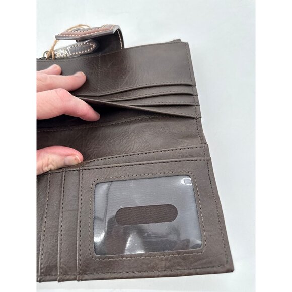 Tony Lama Tri-Color Leather Wallet With RFID Protection & Multiple Card Slots - Picture 7 of 8
